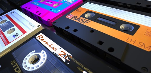 Audiocassettes, elpee, single, cassettebandje